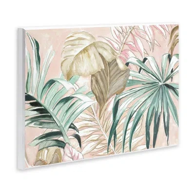 Stupell Industries Soft Tropical Leaves Wall Plaque Art By Patricia Pinto In Beige