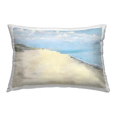Stupell Industries Solemn Beach Tide Outdoor Printed Pillow By Stellar Design Studio In Beige