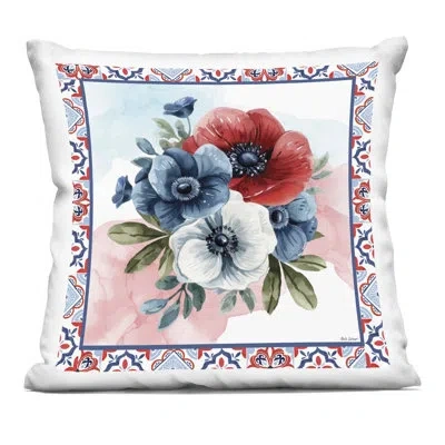 Stupell Industries Solemn Mountain Landscape Decorative Printed Throw Pillow, Design By Petal Prints Design In White