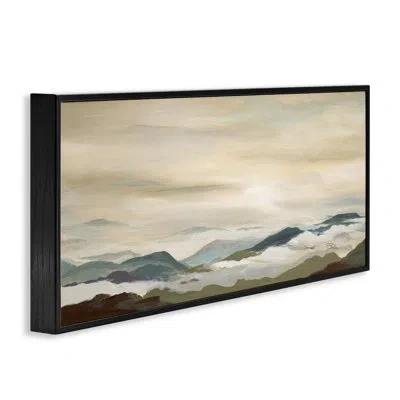Stupell Industries Solemn Mountains Peeking Framed Giclee Art By Patricia Pinto In Midnight Black Framed Giclee
