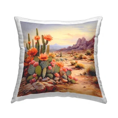 Stupell Industries Southwestern Cactus Bunches Decorative Printed Throw Pillow By Rb In Tan