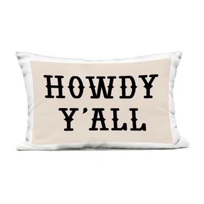 Stupell Industries Southwestern Howdy Y'all Design By Daniela Santiago Outdoor Printed Pillow In Pink