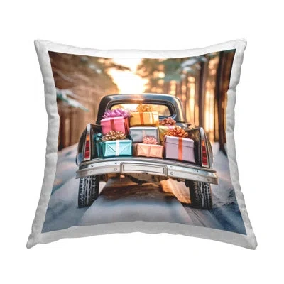 Stupell Industries Special Holiday Delivery Decorative Printed Throw Pillow By Alina Georgescu In Tan
