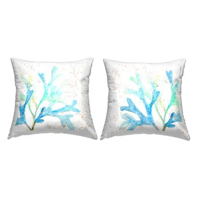 Stupell Industries Speckled Blue Green Coral Decorative Printed Throw Pillow Design By Patricia Pinto (set Of 2)