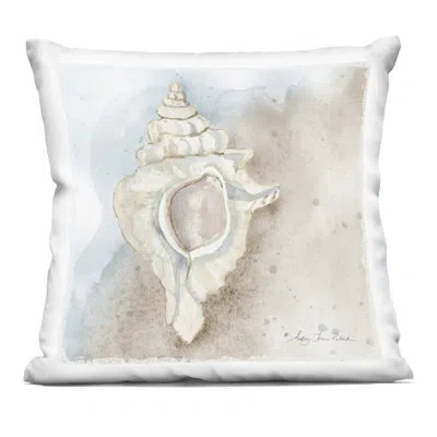 Stupell Industries Spiral Nautilus On Shore Decorative Printed Throw Pillow Design By Audrey Jeanne Roberts In Brown Nautical
