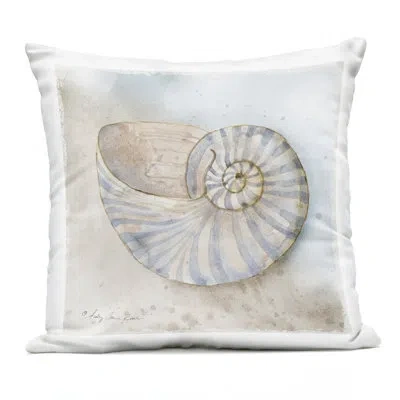 Stupell Industries Spiral Nautilus On Shore Outdoor Printed Pillow Design By Audrey Jeanne Roberts In Beige Spiral Nautilus