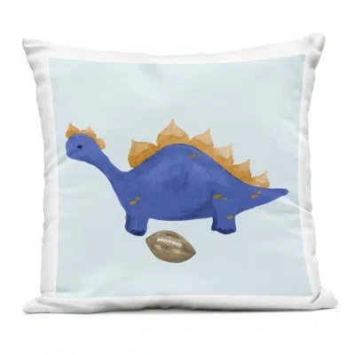 Stupell Industries Sporty Baby Dino Outdoor Printed Pillow, Design By Lucille Price, 18 X 7 X 18 In Blue Sporty Baby Dino