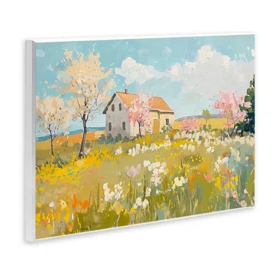 Stupell Industries Spring Barn Scene Wall Plaque, Design By Lsr Creative Studio In Multi-color