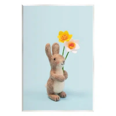 Stupell Industries Spring Bunny Floral Daffodils By Lemon & Sugar Photograph In Mdf