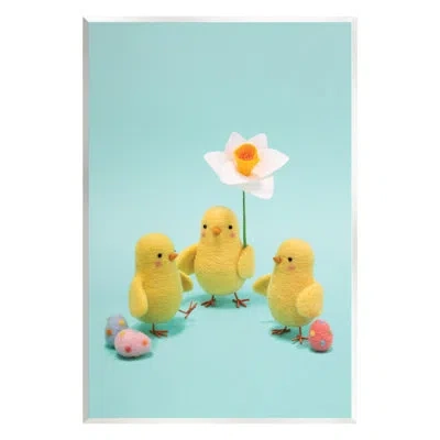 Stupell Industries Spring Chicks Floral Easter Eggs By Lemon & Sugar Photograph In Mdf