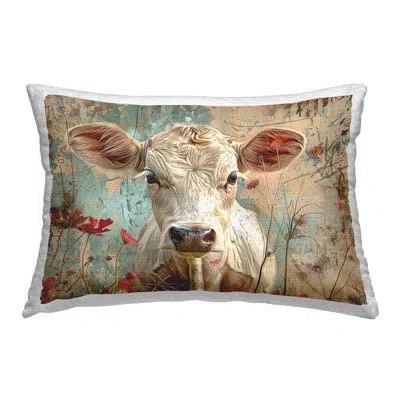 Stupell Industries Spring Country Cow Outdoor Printed Pillow By Lsr Design Studio In Beige