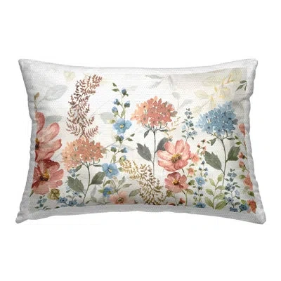 Stupell Industries Spring Florals Pattern Outdoor Printed Pillow By Nan In Blue;green;beige;pink