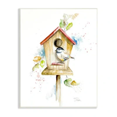 Stupell Industries Spring Garden Bird House Backyard Robin Illustration Patricia Pinto In Wall Plaque