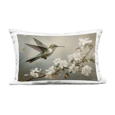 Stupell Industries Spring Hummingbird & Florals Outdoor Printed Pillow, Design By Arlington Prints