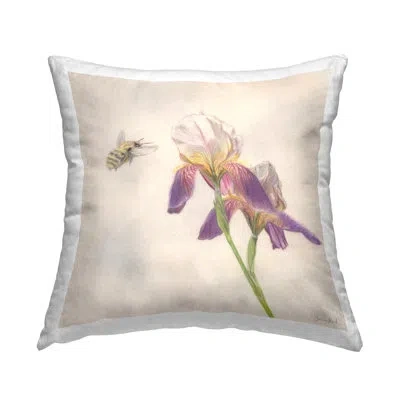 Stupell Industries Spring Offerings Bee Decorative Printed Throw Pillow Design By Connie Resch In Beige