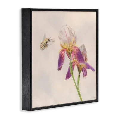 Stupell Industries Spring Offerings Bee Giclee Art By Connie Resch In Midnight Black Framed Giclee