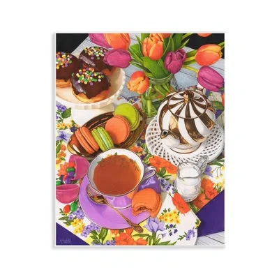 Stupell Industries Spring Tea Party Wall Plaque Art By Mardell Schuster In Purple