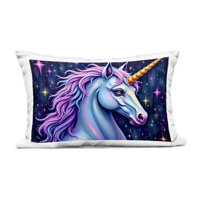 Stupell Industries Star Dancer Unicorn Outdoor Printed Pillow, Design By Tabz Jones, 14 X 7 X 20 In Blue
