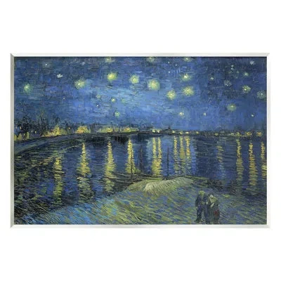 Stupell Industries Starry Night Over Rhone Classic By Vincent Van Gogh - Painting In Wood