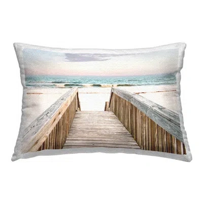 Stupell Industries Steps To Beach Shore Outdoor Printed Pillow By Nan In Tan