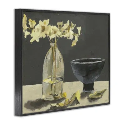 Stupell Industries Still Life Composition Giclee Art, Design By Melissa Wang In Midnight Black Framed Giclee