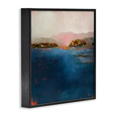 Stupell Industries Still Water Seascape Framed Giclee Art, Design By Patrick Dennis In Midnight Black Framed Giclee