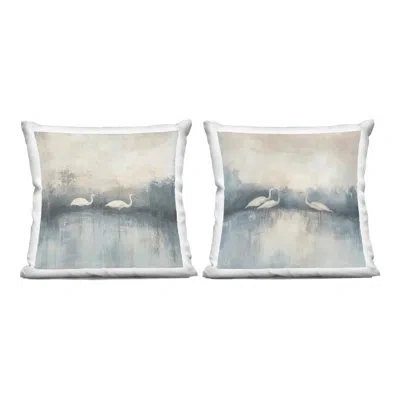Stupell Industries Still Waters And Soft Wings 2 Piece Decorative Printed Throw Pillow Set Design By Mona Grace In Beige