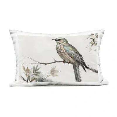 Stupell Industries Stoic Bird Wildlife Study Design By Lsr Creative Studio Outdoor Printed Pillow In Beige
