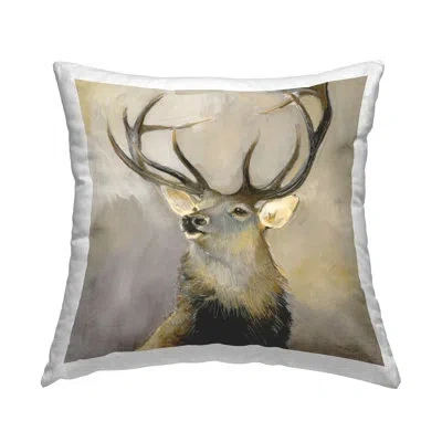 Stupell Industries Stoic Elk Nature Portrait Printed Throw Pillow Design By Stellar Design Studio