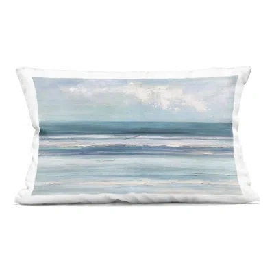 Stupell Industries Streaked Ocean Shore Decorative Printed Throw Pillow Design By Sally Swatland In Blue
