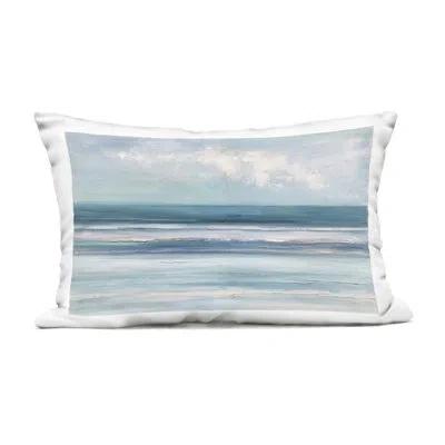 Stupell Industries Streaked Ocean Shore Outdoor Printed Pillow Design By Sally Swatland In Blue