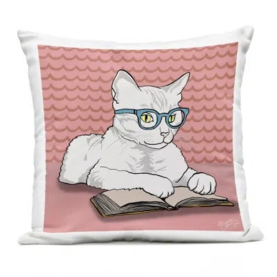 Stupell Industries Studious Reading Outdoor Printed Pillow, Design By Elizabeth Medley