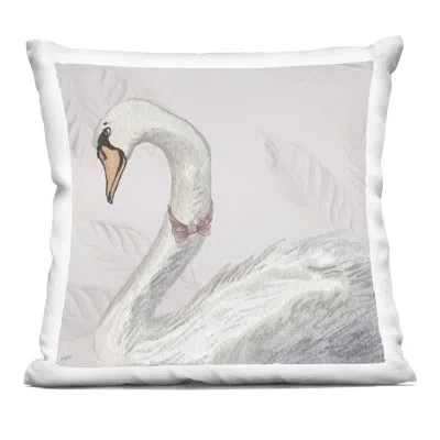Stupell Industries Subdued Classic Swan Decorative Printed Throw Pillow, Design By Elizabeth Medley, 18 X 7 X 18 In Pink Swan 2
