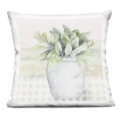 Stupell Industries Subdued Garden Plant Decorative Printed Throw Pillow, Design By Janice Gaynor, 18 X 7 X 18 In Green
