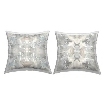 Stupell Industries Subtle Grey Boho Pattern 2 Piece Outdoor Printed Pillow Set By Ellie Roberts In Brown;gray;beige