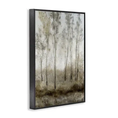 Stupell Industries Subtle Woodland Shimmering Light Giclee Art, Design By Tim Otoole In Midnight Black Framed Giclee