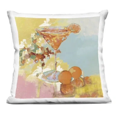 Stupell Industries Summer Citrus Martini Decorative Printed Throw Pillow, Design By Jane Slivka, 18 X 7 X 18 In Orange