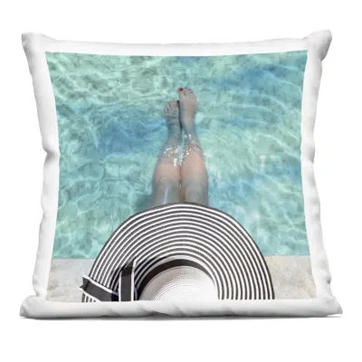 Stupell Industries Summer Pool Ripples View Decorative Printed Throw Pillow, Design By Cad Designs In Blue