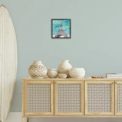 Stupell Industries Summer Pool Ripples View Giclee Art, Design By Cad Designs In Midnight Black Framed Giclee