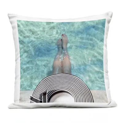 Stupell Industries Summer Pool Ripples View Outdoor Printed Pillow, Design By Cad Designs In Blue