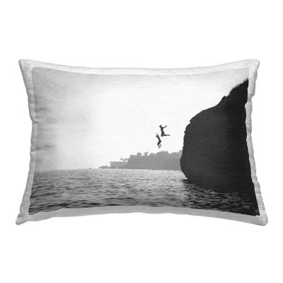 Stupell Industries Summer Sea Diving Outdoor Printed Pillow By Sisi And Seb In Black