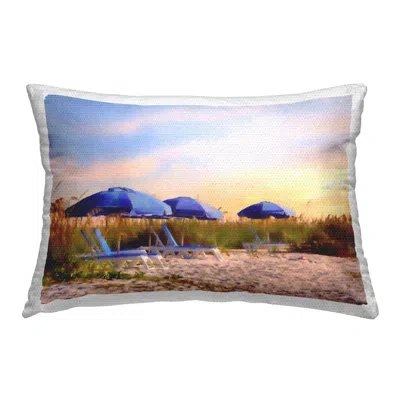 Stupell Industries Summer Vacation Sunrise Outdoor Printed Pillow By Graffi*tee Studios In Tan