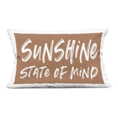 Stupell Industries Summery Sunshine State Of Mind Decorative Printed Throw Pillow, Design By Lettered And Lined In Brown