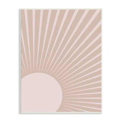 Stupell Industries Sun Rise Horizon Light Rays Neutral Beige Wall Plaque Art By Daphne Polselli In Wood