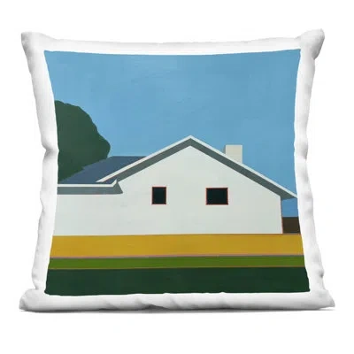 Stupell Industries Sunkissed Suburbia House Decorative Printed Throw Pillow, Design By Jan Weiss, 18 X 7 X 18 In Blue