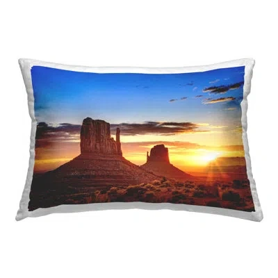 Stupell Industries Sunlit Canyon Buttes Decorative Printed Throw Pillow By David Drost In Blue