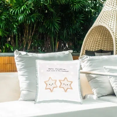 Stupell Industries Sweetest Christmas Cookies Outdoor Printed Pillow By Lemon & Sugar In White
