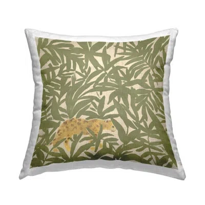 Stupell Industries Symmetric Daisy Pattern Decorative Printed Throw Pillow Design By Chen Alyesh In Green,yellow Floral