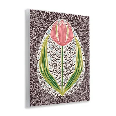 Stupell Industries Symmetrical Spring Tulip Wall Plaque, Design By Hannah Beisang In Brown