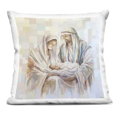 Stupell Industries The First Christmas Nativity Decorative Printed Throw Pillow, Design By Linda Sperruzzi In Beige
